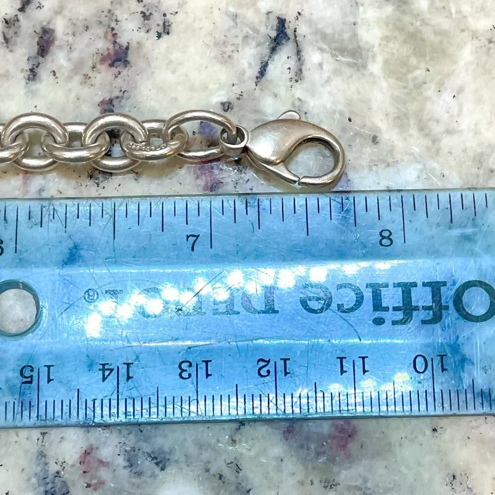 Tiffany & Co. Return to Tiffany Heart Charm Bracelet Sterling Silver 7.5" W/ Box - Picture 11 of 12